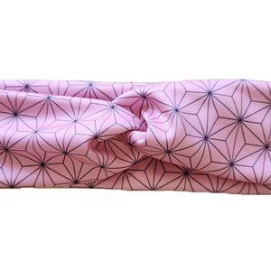 Handmade Nezuko knotted headband, demon slayer twisted turban